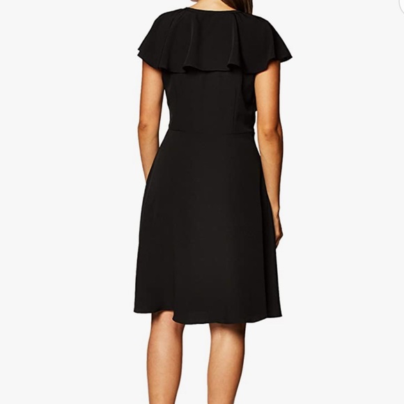 Lark & Ro V-Neck Ruffle Fit and Flare Dress - Picture 2 of 9